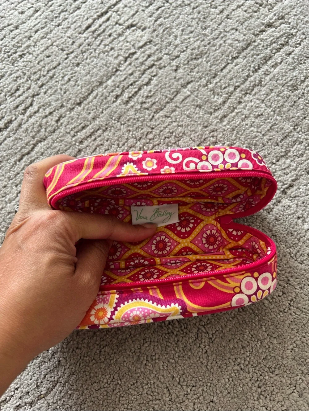 Vera Bradley Pink Floral Paisley Eyeglass Case